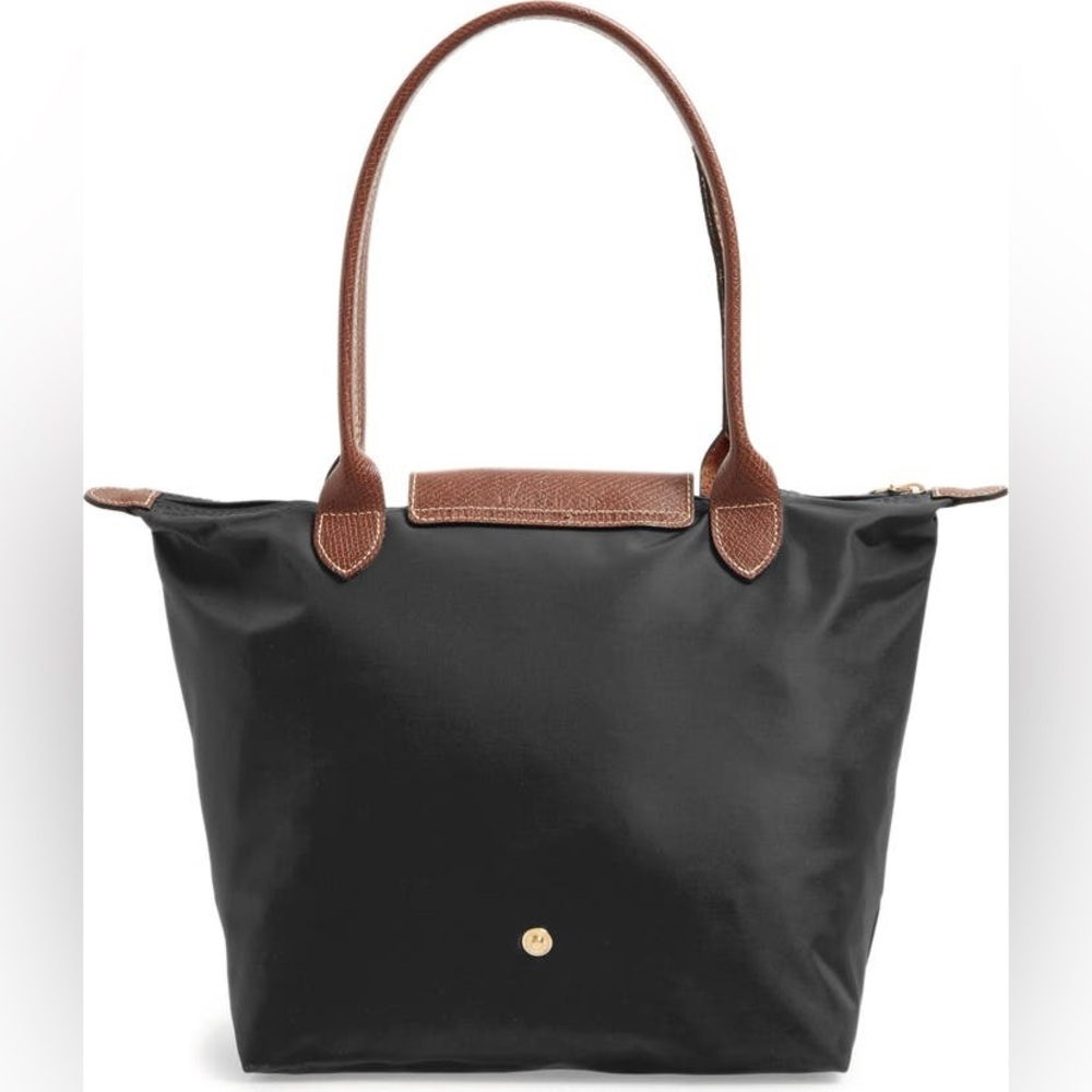 Longchamp Medium Le Pliage Nylon Shoulder Tote Navy or Black and Paper - Picture 10 of 16
